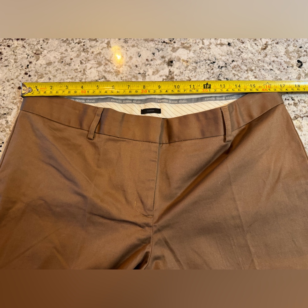 Express Tan Wide-Leg Pants - Picture 3 of 8